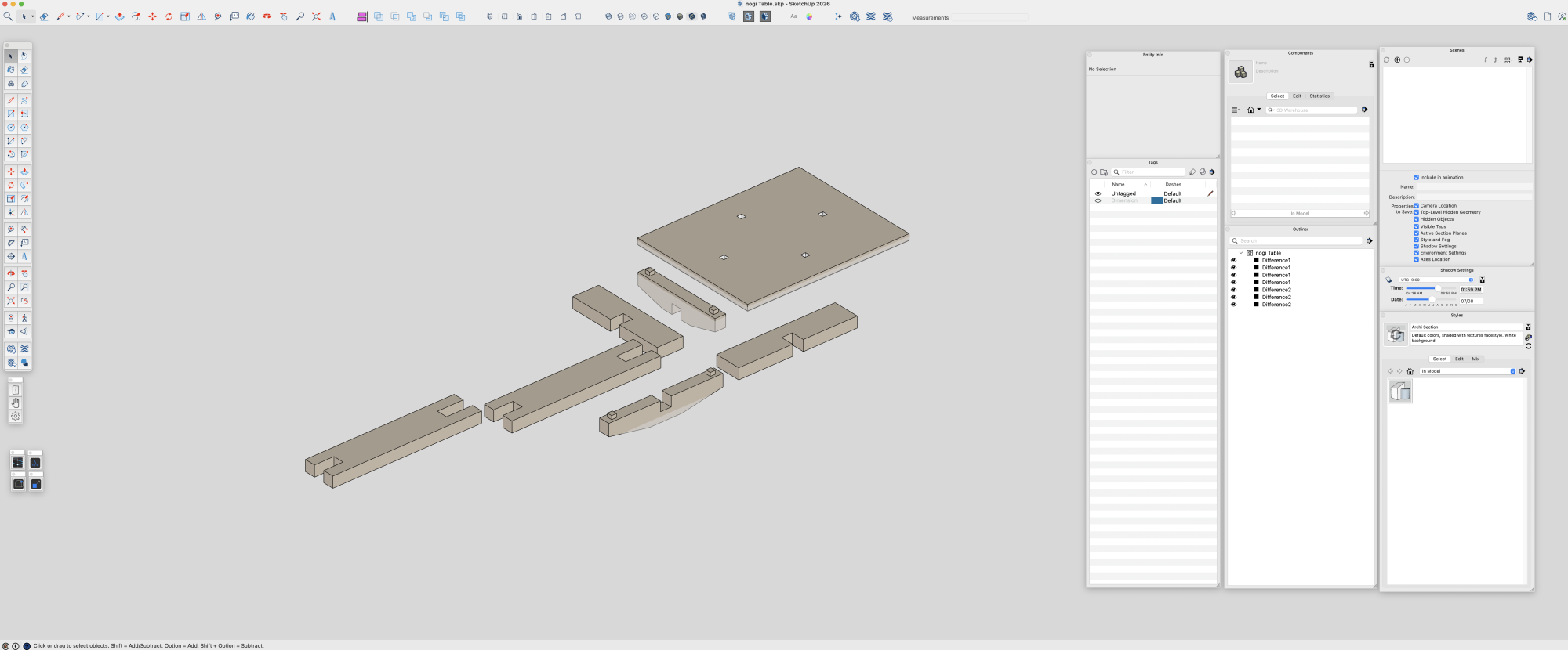 nogiTable_SKPModeling